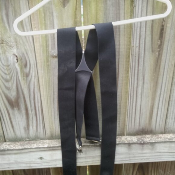 Extra XXXLarge Work Suspenders. Steel Clip-on style. black elastic soft finish. - Picture 5 of 8